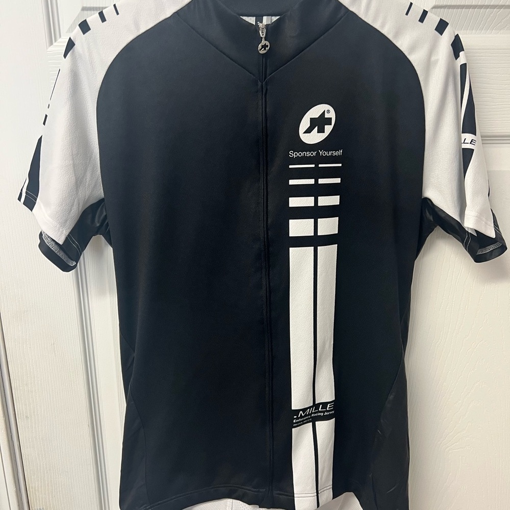 Assos black/white Mille jersey XL